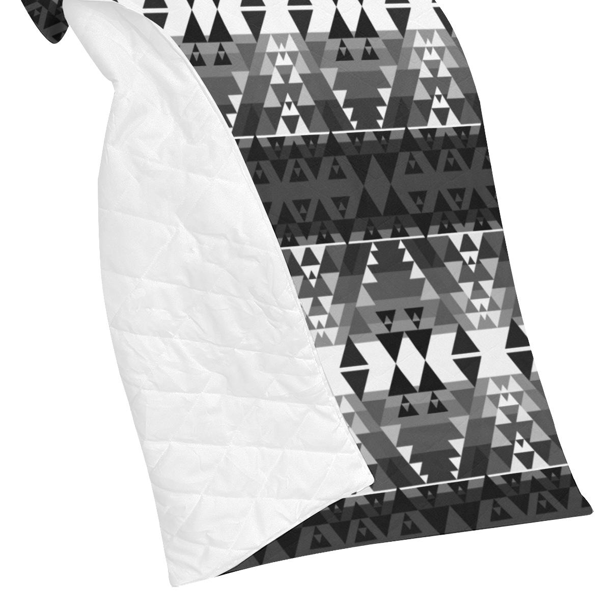 Writing on Stone Black and White Quilt 70"x80" blanket e-joyer 