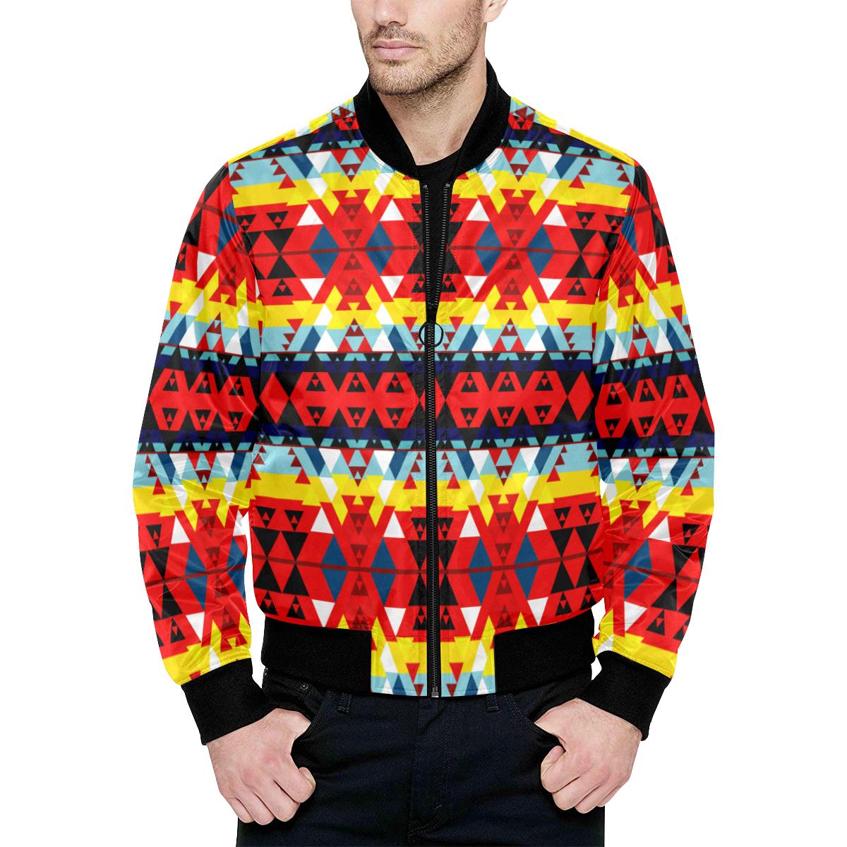 Writing on Stone Enemy Retreat Unisex Heavy Bomber Jacket with Quilted Lining All Over Print Quilted Jacket for Men (H33) e-joyer 