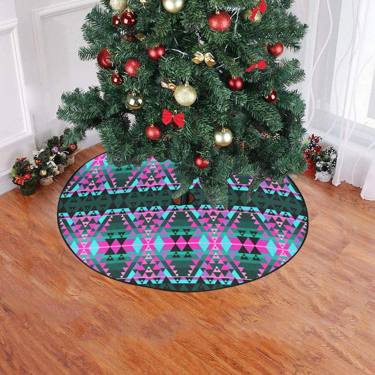 Writing on Stone Sunset Christmas Tree Skirt 47" x 47" Christmas Tree Skirt e-joyer 
