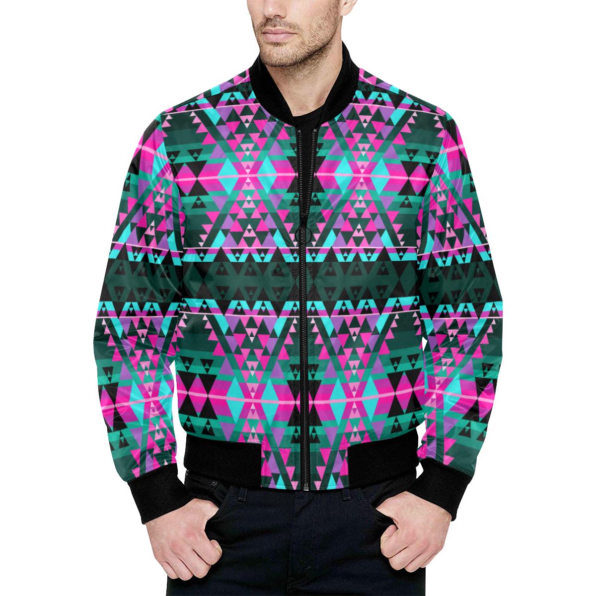 Writing on Stone Sunset Unisex Heavy Bomber Jacket with Quilted Lining All Over Print Quilted Jacket for Men (H33) e-joyer 