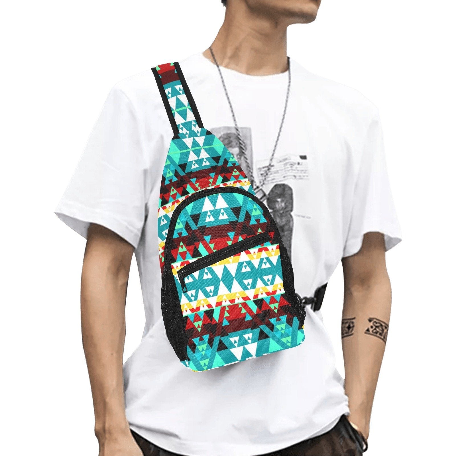 Writing on Stone Wheel All Over Print Chest Bag (Model 1719) All Over Print Chest Bag (1719) e-joyer 