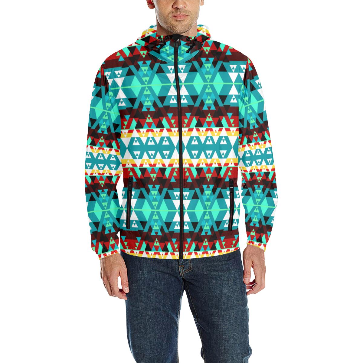 Writing on Stone Wheel Unisex Quilted Coat All Over Print Quilted Windbreaker for Men (H35) e-joyer 