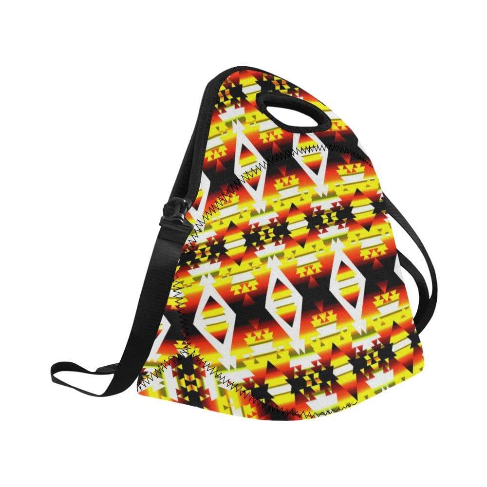 Yellow Winter Camp Neoprene Lunch Bag/Large (Model 1669) Neoprene Lunch Bag/Large (1669) e-joyer 