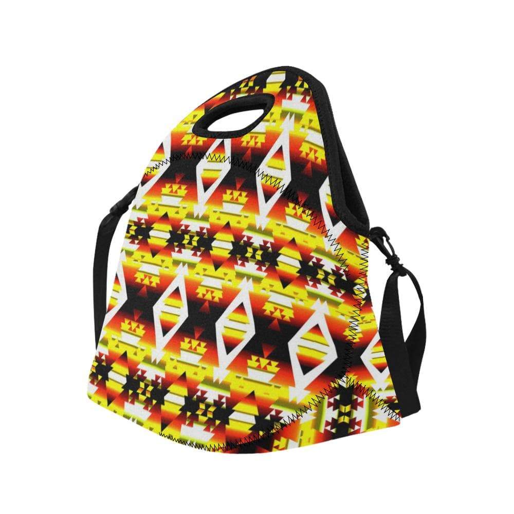 Yellow Winter Camp Neoprene Lunch Bag/Large (Model 1669) Neoprene Lunch Bag/Large (1669) e-joyer 