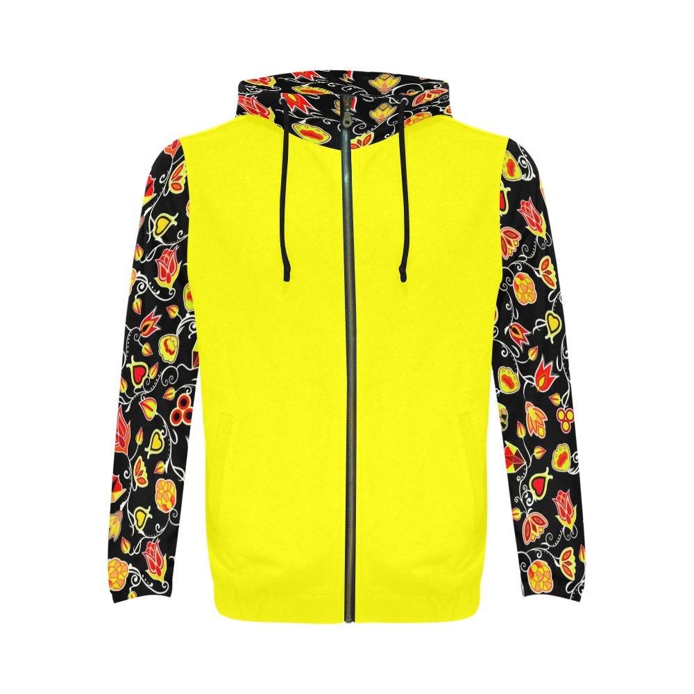 Yellow Wolf All Over Print Full Zip Hoodie for Men (Model H14) All Over Print Full Zip Hoodie for Men (H14) e-joyer 